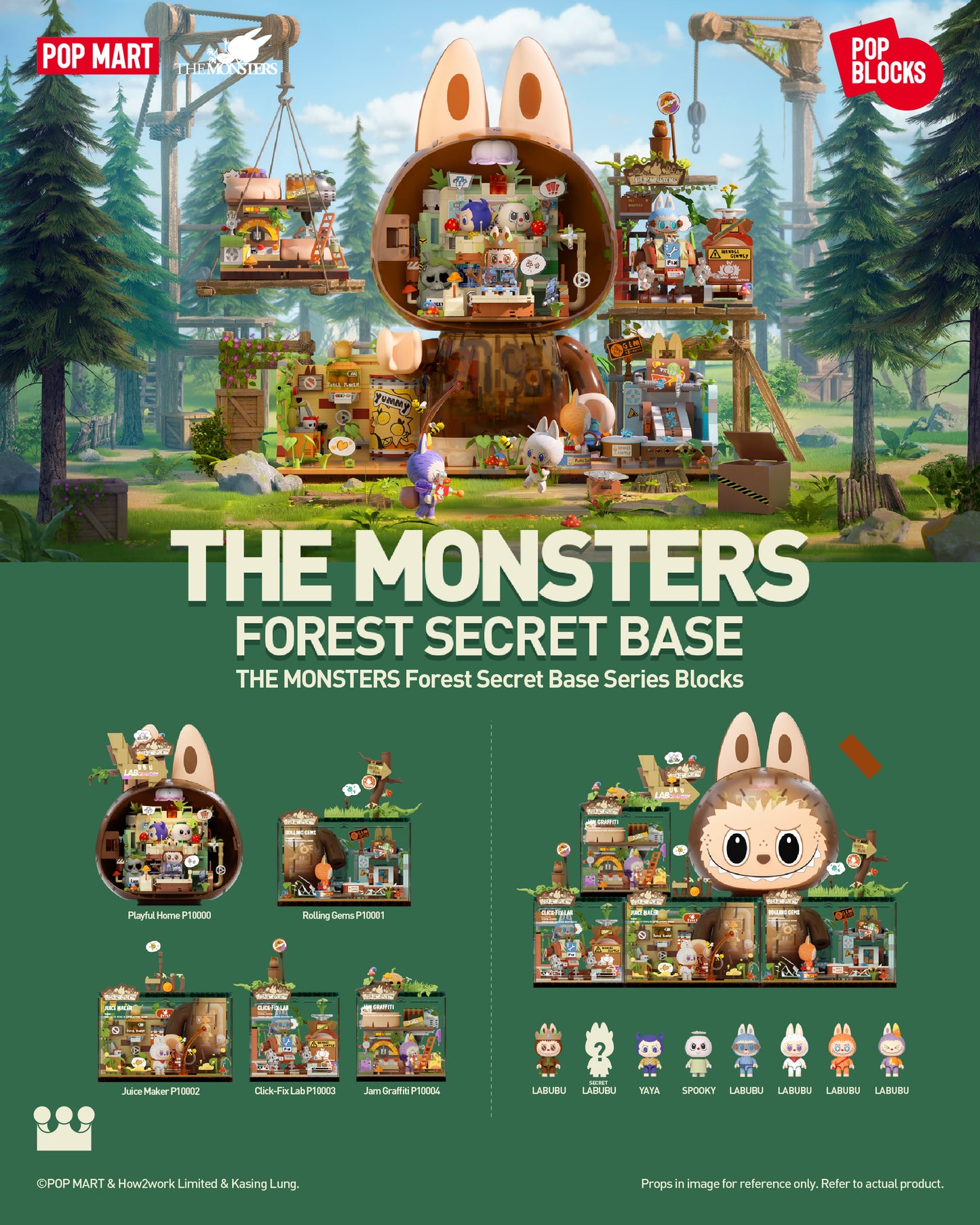 THE MONSTERS Forest Secret Base Series Blocks - Jam Graffiti