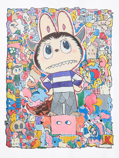 The Monsters / Labubu x UNIQLO Camiseta Blanca